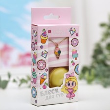 Set of lip gloss and suspension 