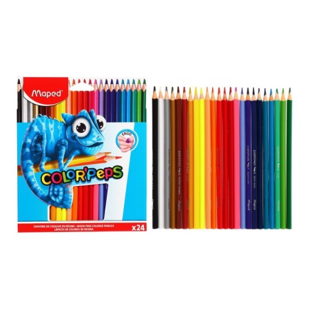 Plastic pencils 24 colors Maped Pulse, in a cardboard box, euro suspension