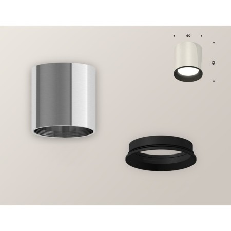 Ambrella Light overhead lamp, XS6305002, MR16 GU5.3 LED 10 watts, silver color, black sand-1