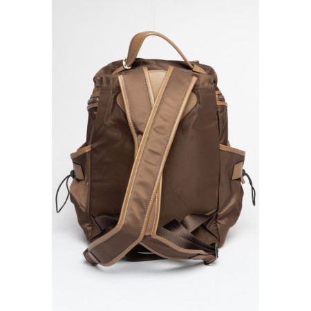 Women's backpack, textiles, ludor brown, 38x14x36 cm-2