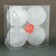 Set of balls plastic D-10 cm, 4 pcs "fog" white