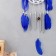 Dreams with the music of the wind "From the evil eye" 4 tubes blue feathers 61x16 cm