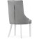 Wooden chair Elegance array of gvee/fabric, white/gray 52x58x96 cm