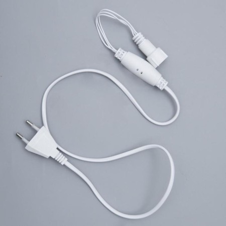 Power cord for garlands UMS up to 3000 LEDs, 3W, white thread, 300 cm, 220 V-5