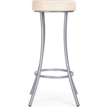Baric chair Kreley Metal/Eco -leather, gray/beige 40x40x78 cm-1