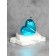 The perfume bottle "Heart", glass, with a spray, 25 ml, blue color