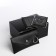 Gift set, waist bag, two covers for a passport, black color