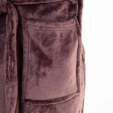 Women's bathrobe Lovelife "Hygge" Color of coffee, one size, microfiber, 100% p/e, 250 g/m2-8