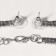 Set 2 objects: earrings, sheet-sized necklace sophisticated rhombus, white-emergency color in silver, 32 cm
