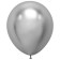Latex ball 18 ", chrome, silver, set of 10 pcs.