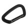 Carabiner with a latch, 10x6 cm, 22 kn, black
