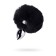 Anal plug Toyfa Metal, silver, with a black tail, 4.2 cm, d = 2.7 cm
