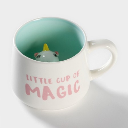 Ceramic mug "Surprise. Unicorn ", 350 ml, white color-2