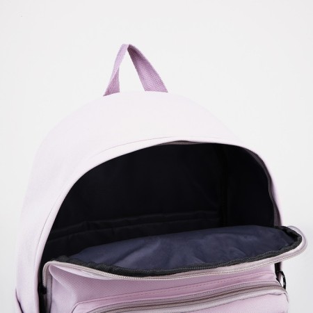 School backpack from lightning textiles, external pocket, Fulldorn, lilac color-3