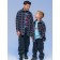 Pants for boys, height 122 cm, dark blue color