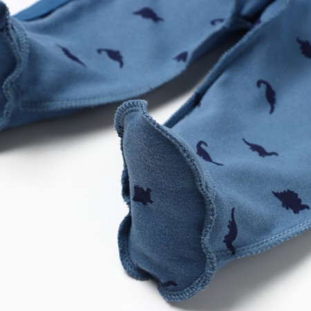 Detail overalls with closed legs "Dino", blue color, height 56-3