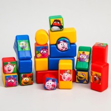 A set of colored cubes, 