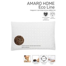 Pillow with bunch of buckwheat Eco Line, size 40x60 cm, white color