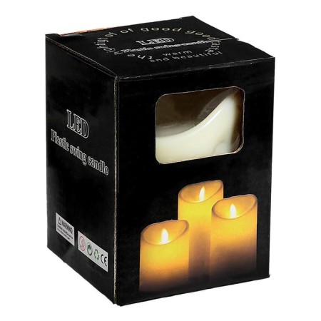 Candle LED "flicker" burns yellow-4
