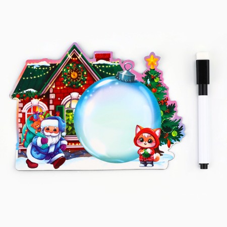 Magnetic board with a field for recording and the felt -tip pen "House", 16 x 11.9 cm-1