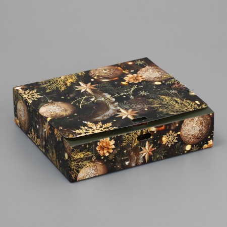 Folding Gift Box "Fairytale New Year", 20 x 18 x 5 cm, without tape, New Year-2