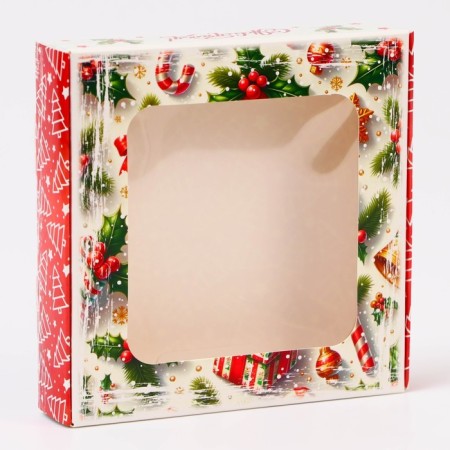 Gift box team with the window "Beautiful mood", 13 x 13 x 3 cm-1