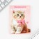 Set of notebook A6, 32 sheets, stickers, magnetic bookmarks "Cute kitten"