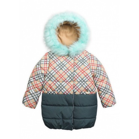 Coat for girls, height 116 cm, beige color