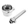 Shower watering can Zein Z3551, D = 80 mm, 3 modes, with massage cloves, button "Stop", chrome