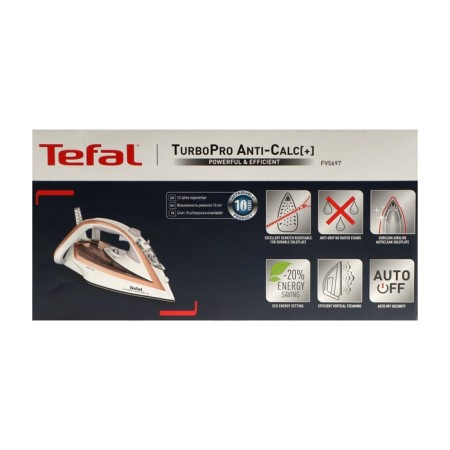 TEFAL FV5697E1, 3000 W, ceramic sole, 50 g/min, 300 ml, white and golden-6