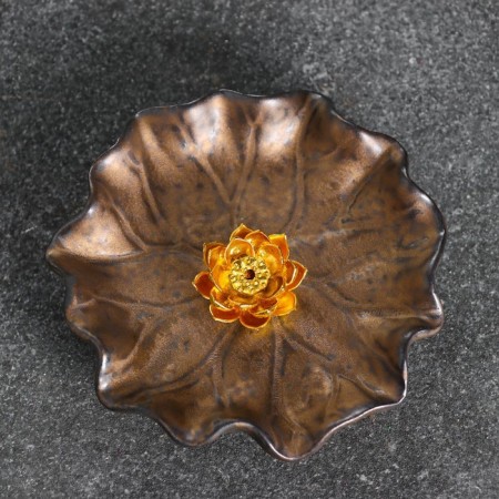 Set of incense on the stand "Meili" Bronze 10x4cm-2