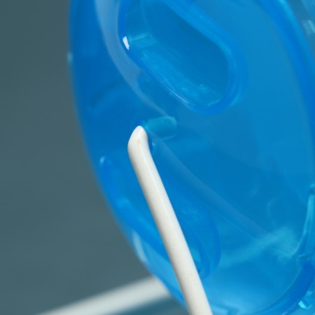 A ball for rodents on a metal base, 12 cm, blue-1