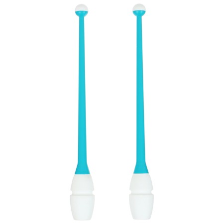 Bulava for rhythmic gymnastics inserted indigo, 36 cm, blue/white color-1