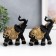 Polystone souvenir "Black Elephant in the Golden Rich Propon" MIX 14x6x12.6 cm