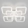 Ceiling chandelier Citilux "Marcel" CL232180R, 60x60x1 cm, 8x13.8W, LED, Color White