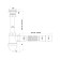 Siphon for the sink "Ani Plast" C1015, 1 1/4 "x 40 mm with a flexible pipe 40 x 40/50 mm