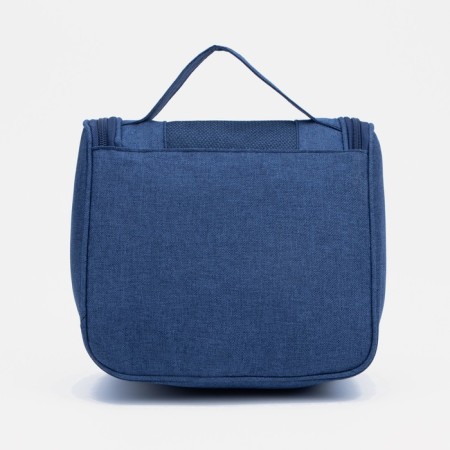Cosmeticis-mester with a lightning, with hook, external pocket, blue color-1