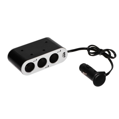 Torso cigarette lighter, 12-24 V, USB, wire 50 cm, backlight-1