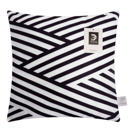 Pillowcase decorative Ethel geometry "stripes" 40x40 cm, velor-4