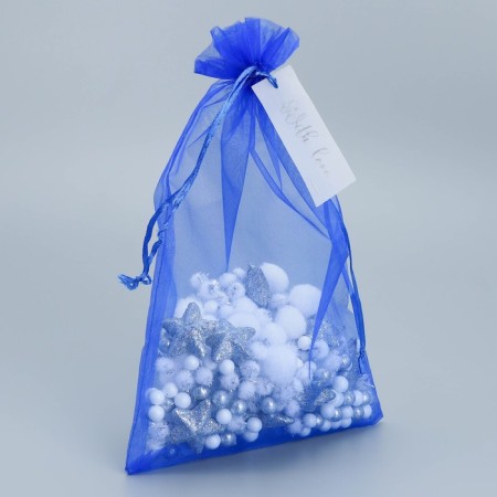 Big a gift organza Blue "Congratulations", with a nameplate, 20 x 30 cm +/- 1.5 cm-2