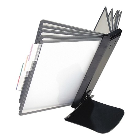Demosystem desktop on 10 gray panels A4, Brauberg, metallic-1
