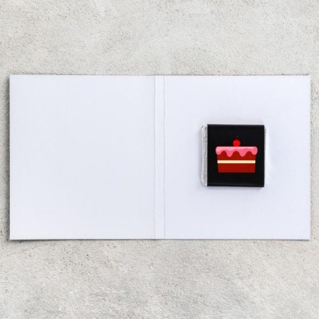 Milk chocolate "Happy", postcard, 5 g (18+)-3