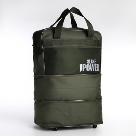 Road bag with lightning, with an increase, external pocket, long belt, khaki color-2