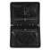 Business folder, artificial leather, 370 x 275 x 50 mm, transformer handle, 3D54 "crocodile", black