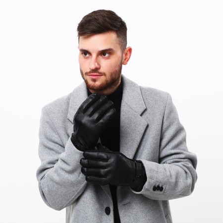 Gloves male, dimensionless, with insulation, black color-3