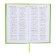 The weekly dated 2025, 85x145 mm, 64 sheets of Escalada, a solid cover made of artificial leather, pancake embossing, block 70 g/m², green