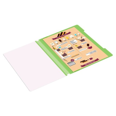 Calligrata, A4, 120 μm, salad, transparent top folder-2