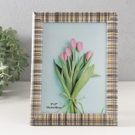 Photo frame MDF 13x18 cm "Scottish cage on beige" 1.5x16x21 cm