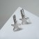 Earrings Metal "minimal" star, color silver