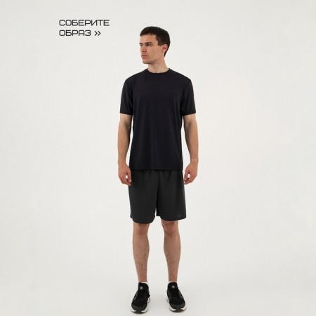 Men's T -shirt with inserts, basic, size XL (52), black color-7